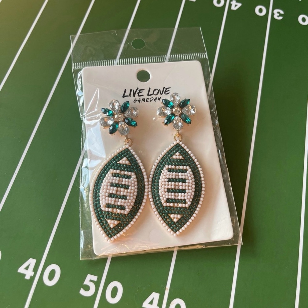 Game Day beaded earrings